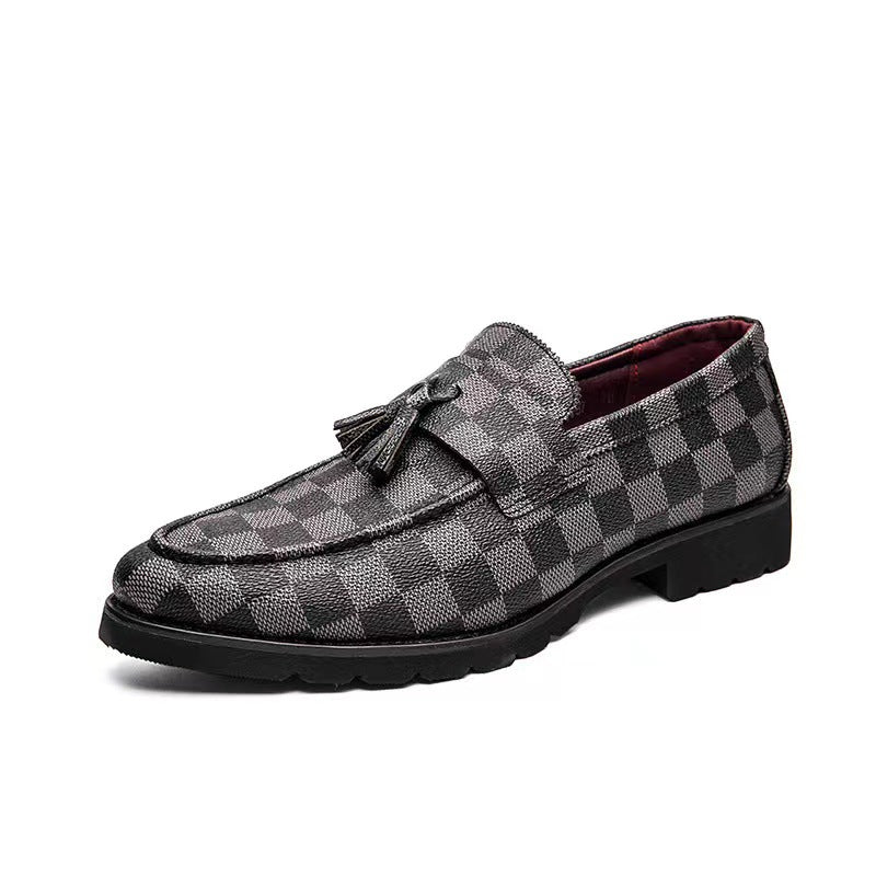 Karierte Leder-Business-Schuhe für Herren – Bild 6 | LuxeStyle