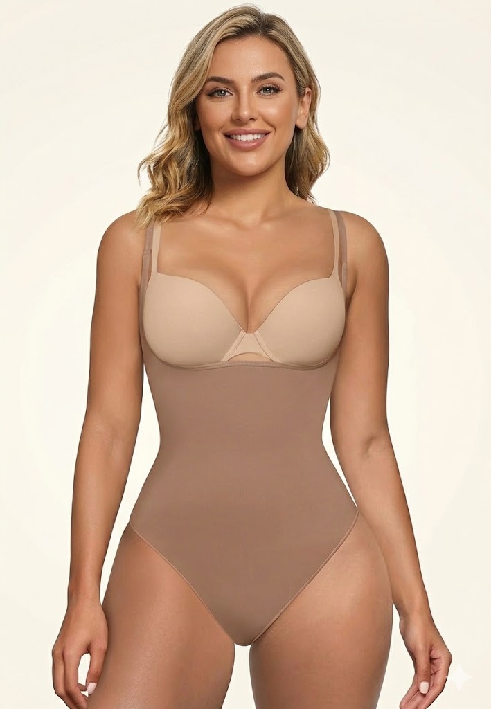 Nahtloser Body Shaper mit offenem Brustbereich