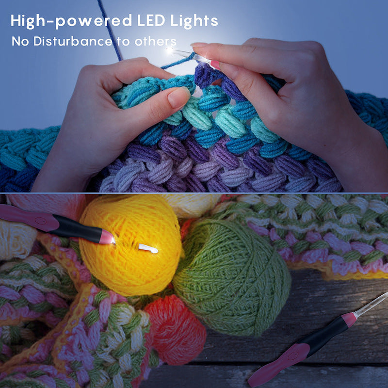 Wiederaufladbare Häkelnadel mit Licht & Wechselköpfen – Bild 9 | LuxeStyle