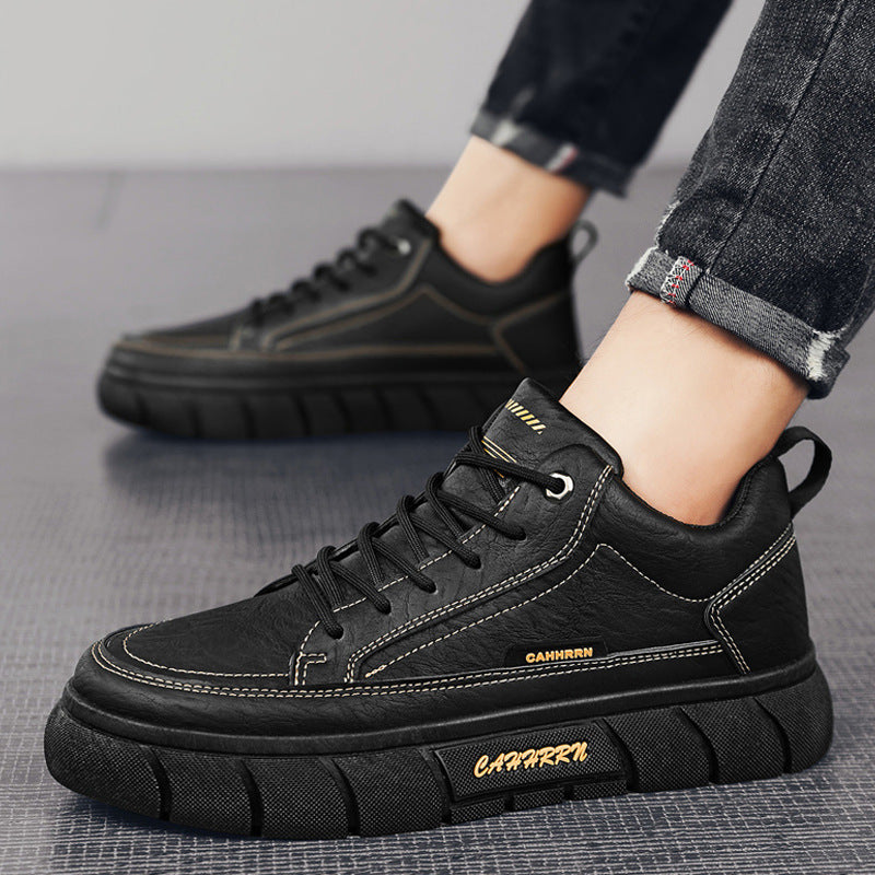 Herren Freizeit-Lederschuhe mit Plateau-Sohle – Bild 6 | LuxeStyle