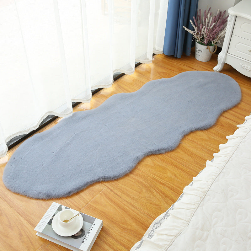 Wohnzimmer- und Eingangsbereichs Fussmatte mit Kaninchenfell | LuxeStyle