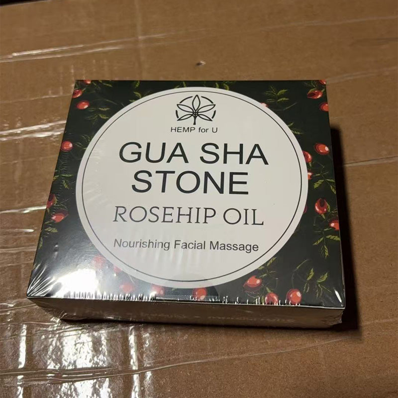 Gua-Sha-Set «Jade» · Massage-Tool & Rosehip-Öl