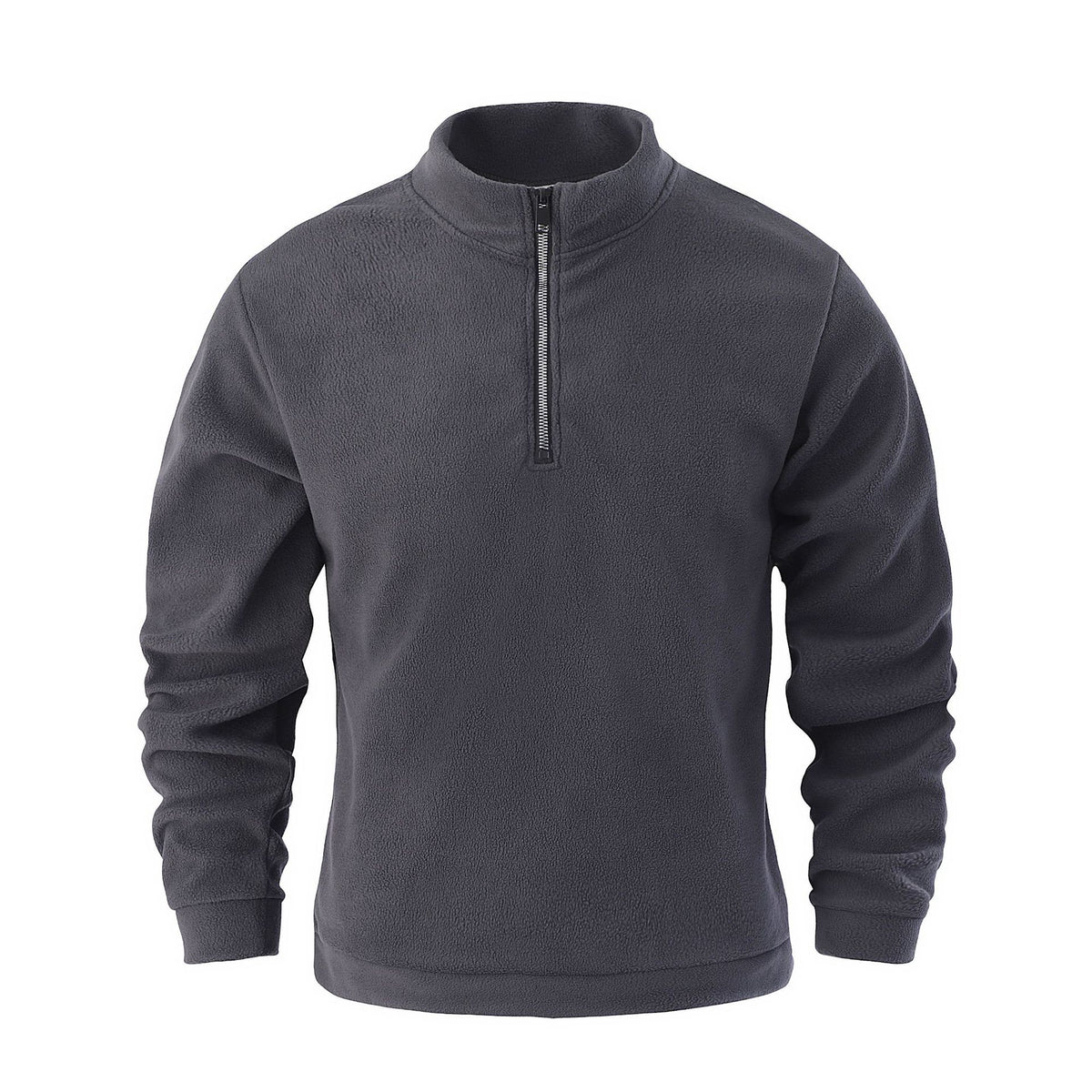 Herren Jacquard Fleece Pullover mit Stehkragen – Bild 5 | LuxeStyle
