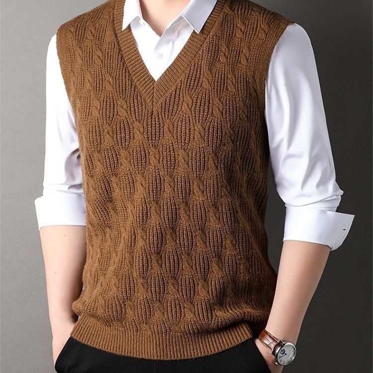 Herren-Weste, gestrickt, sleeveless