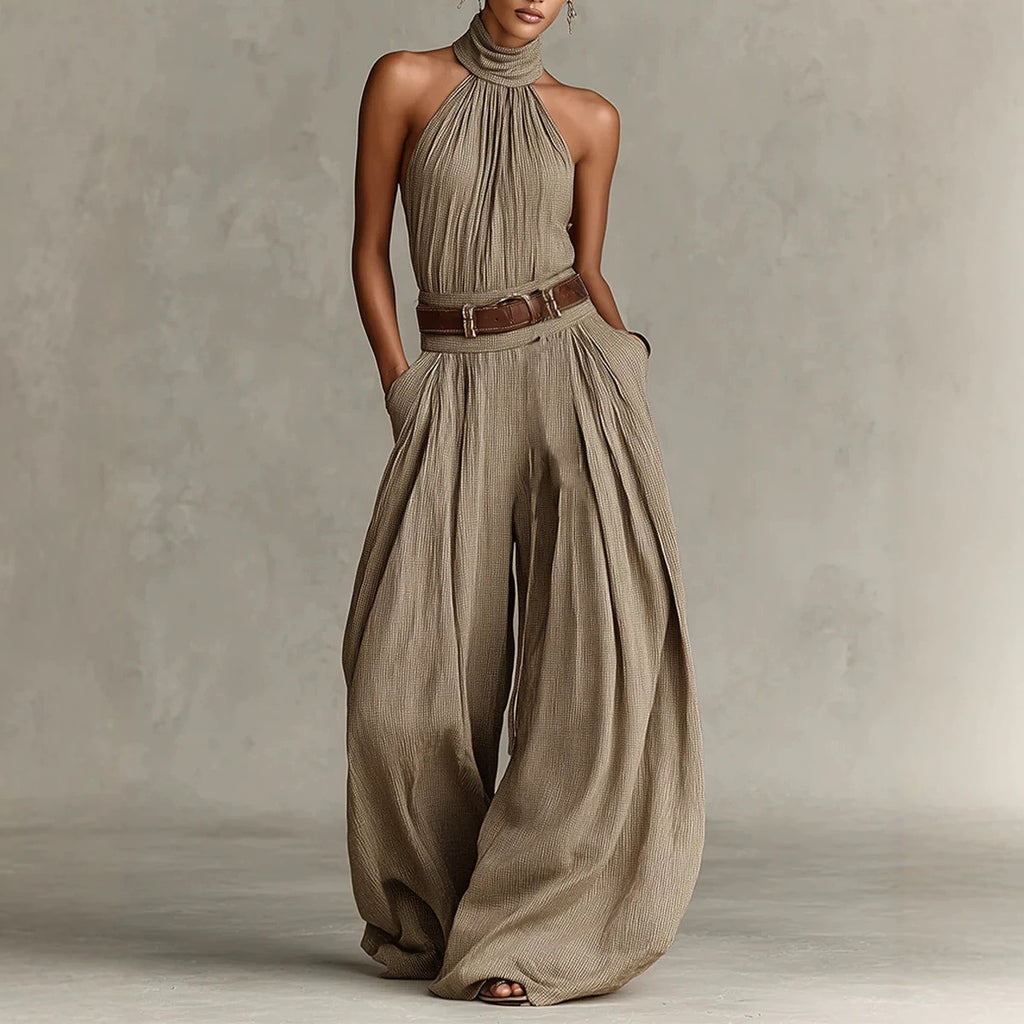 Ärmelloser Halterneck Jumpsuit für Damen – Bild 2 | LuxeStyle