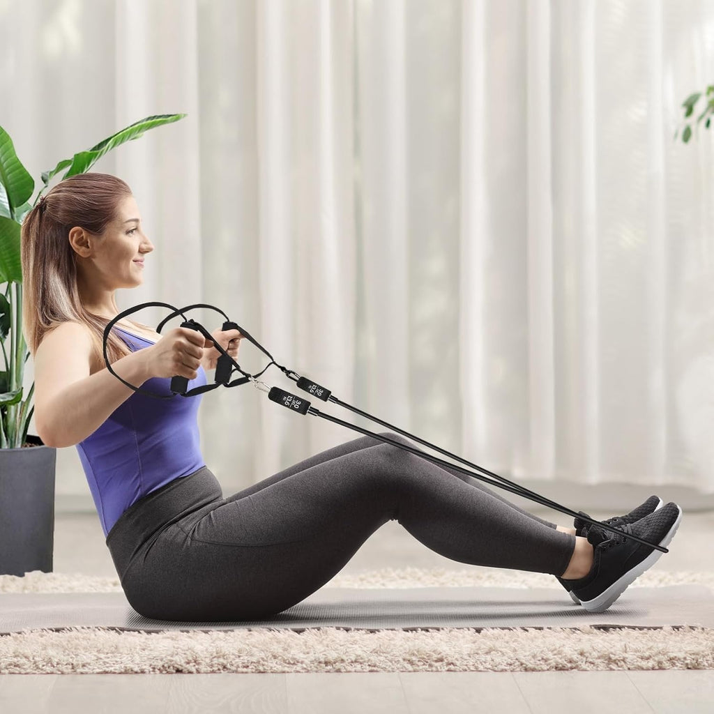 Pilates Bar Set mit 6 Widerstandsbändern