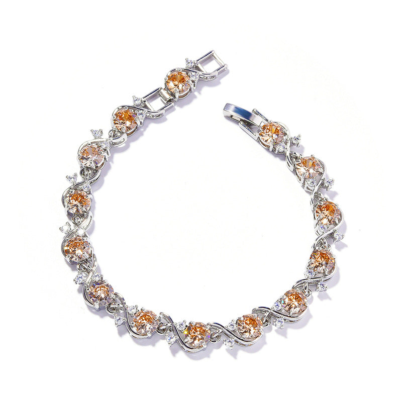 Damen Armband mit Zirkonia, rund – Bild 7 | LuxeStyle