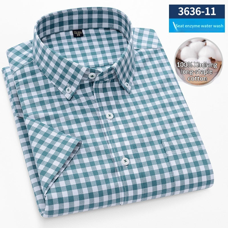 Herren Kurzarm Oxford Hemd aus Baumwolle – Ansicht 7