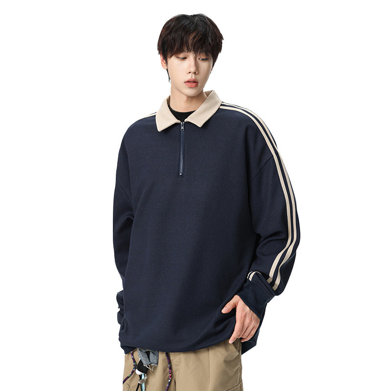 Herren-Hoodie mit Halb-Reissverschluss