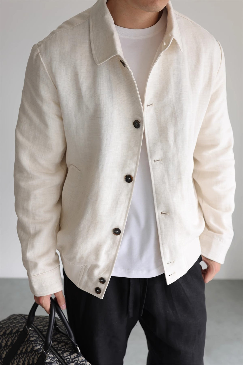 Leichte Herrenjacke mit Linen-Futter