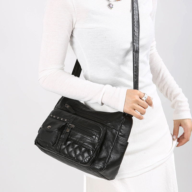 Damen Umhängetasche aus weichem PU-Leder – Bild 3 | LuxeStyle