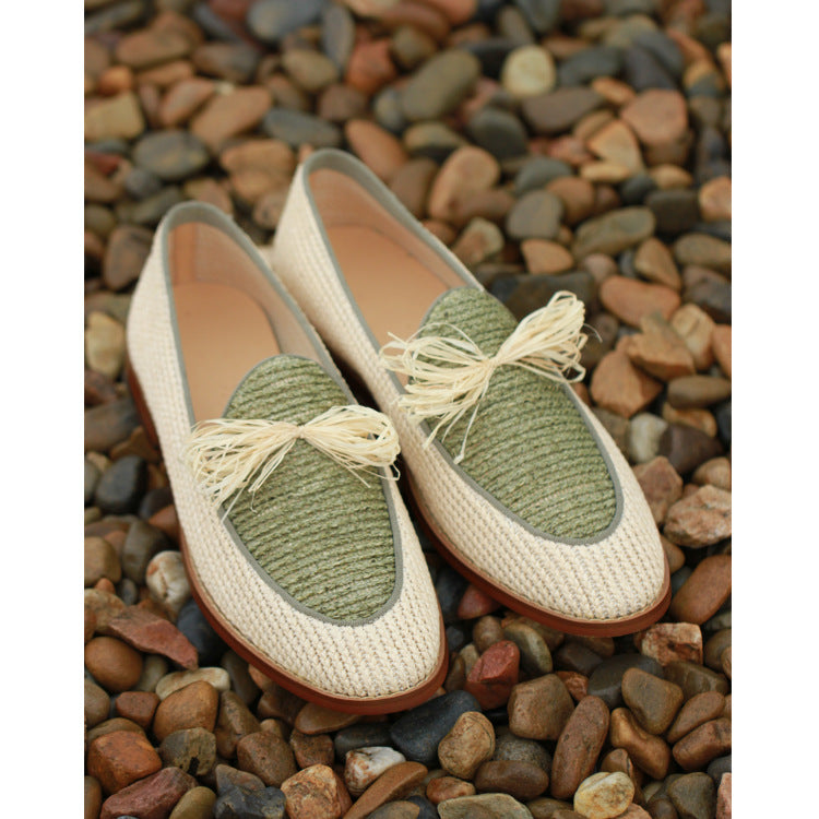 Herrenschuhe: Sommer Loafers in Armeegrün – Bild 2 | LuxeStyle