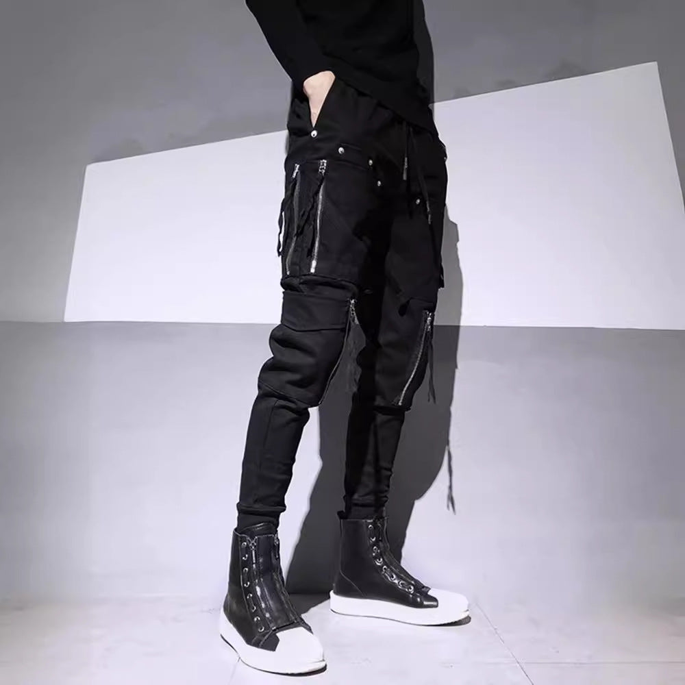 Schwarze Slim-Fit-Overalls