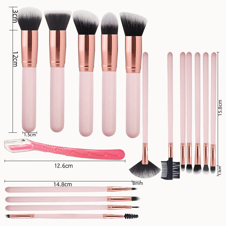 16-teiliges Make-up Pinselset für Einsteiger – Bild 4 | LuxeStyle