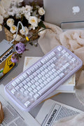 Meow Meow Hymn Keycaps Protein Purple