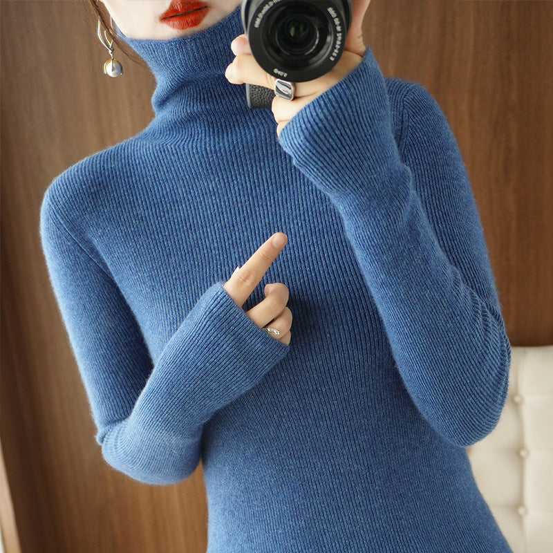 Langarm Strickpullover Slim Fit