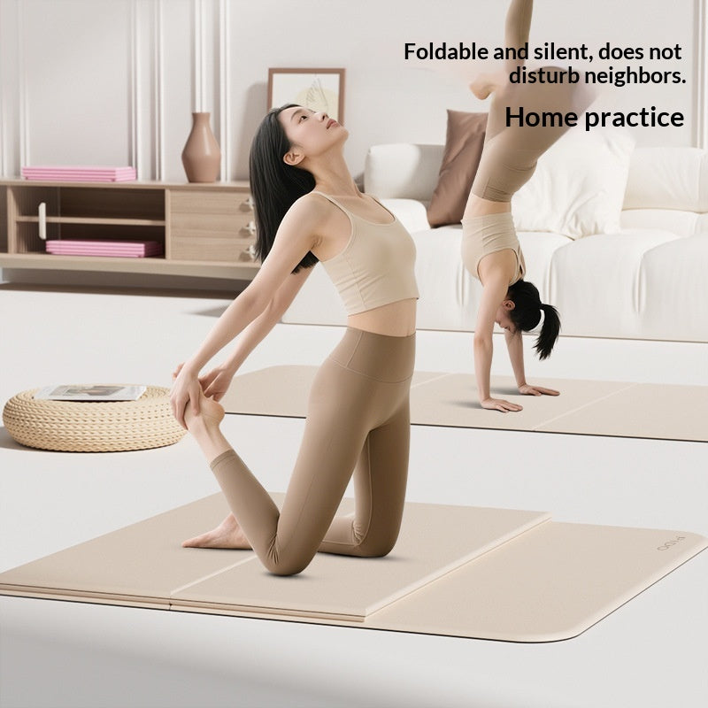 Faltbare zweifarbige Yoga- und Fitnessmatte