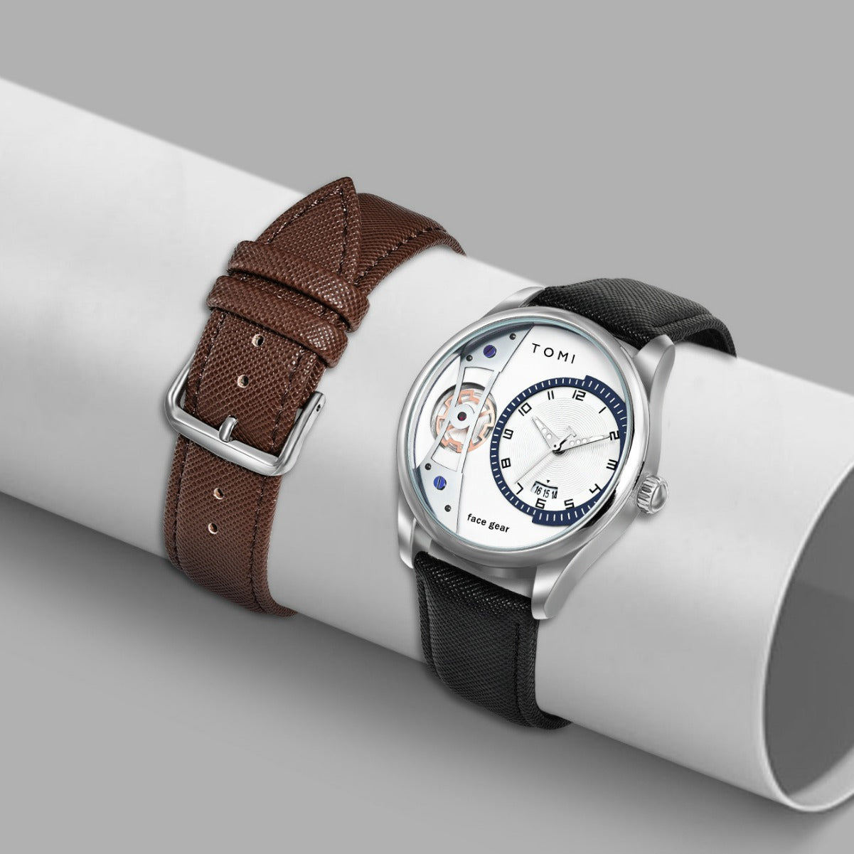 Herrenuhr mit Wechselarmbändern im Geschenkset