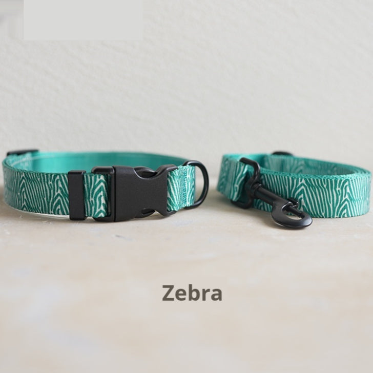 Hundehalsband und Leine mit Zebramuster – Bild 2 | LuxeStyle