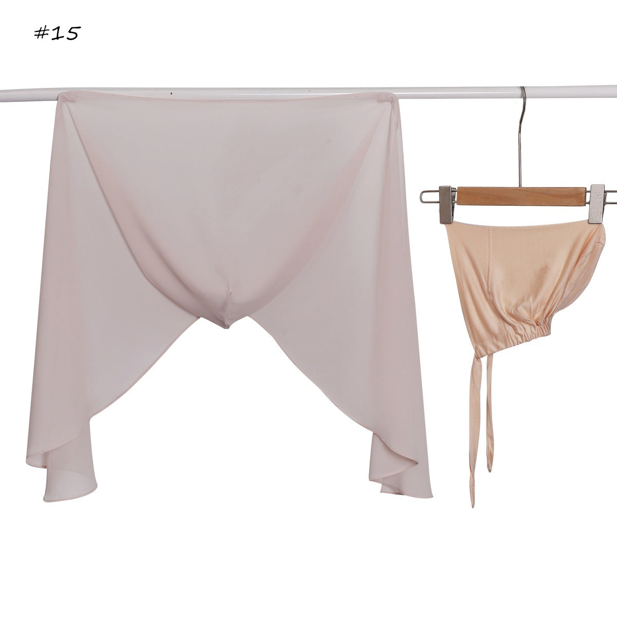 Chiffon-Schal-Set mit Kapuze – Bild 2 | LuxeStyle