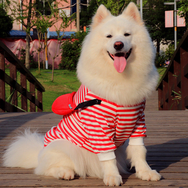 Schwarzes und weisses Streifen-Overall für Hunde – Bild 2 | LuxeStyle