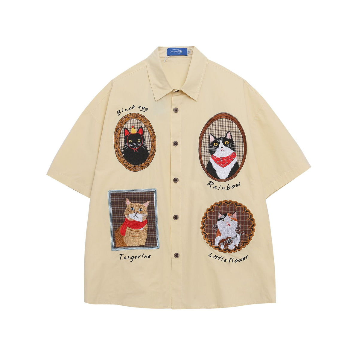 Besticktes Kurzarmhemd im Antik-Stil | LuxeStyle