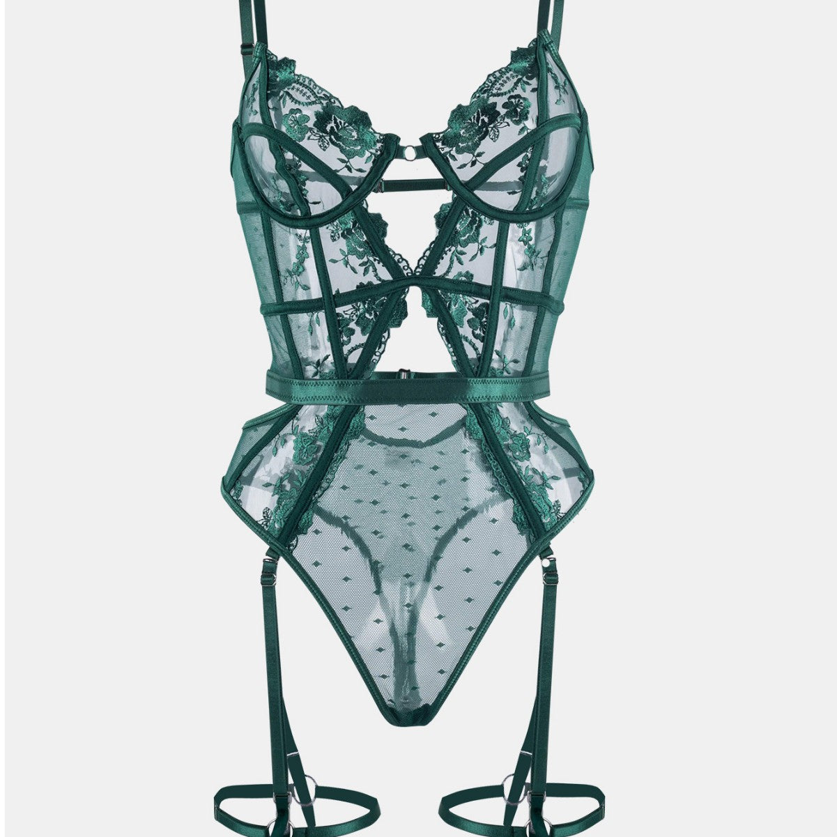 Damen Body mit Spitze und Cut-Outs