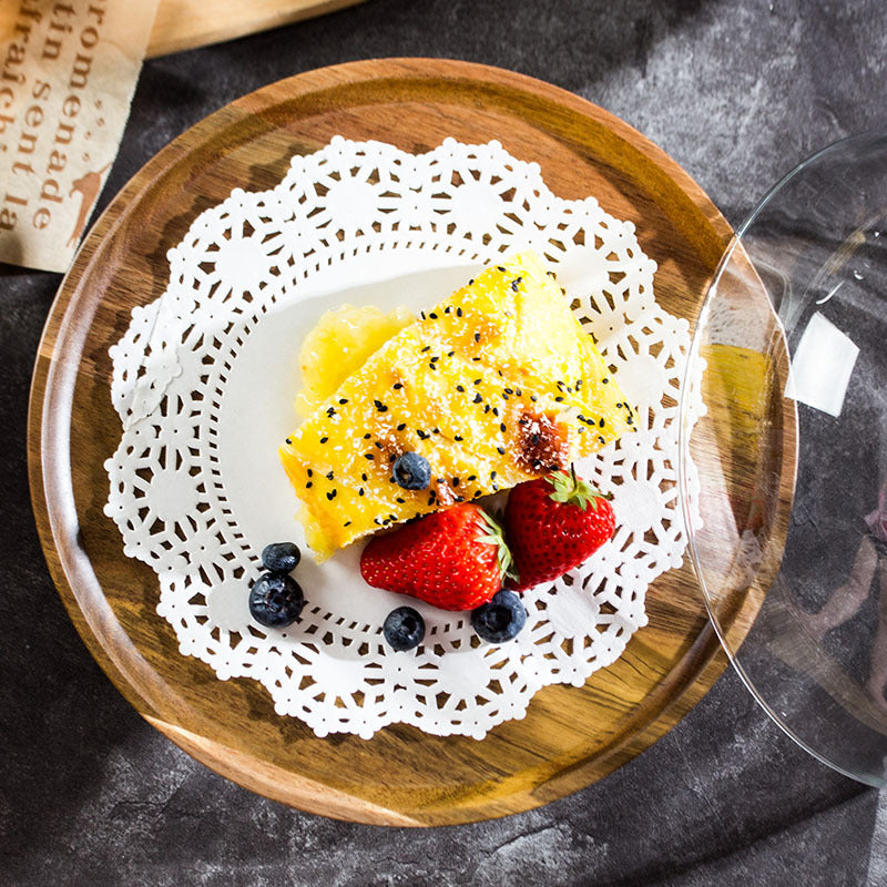 Kuchenplatte Akazienholz mit Glasglocke – Bild 3 | LuxeStyle