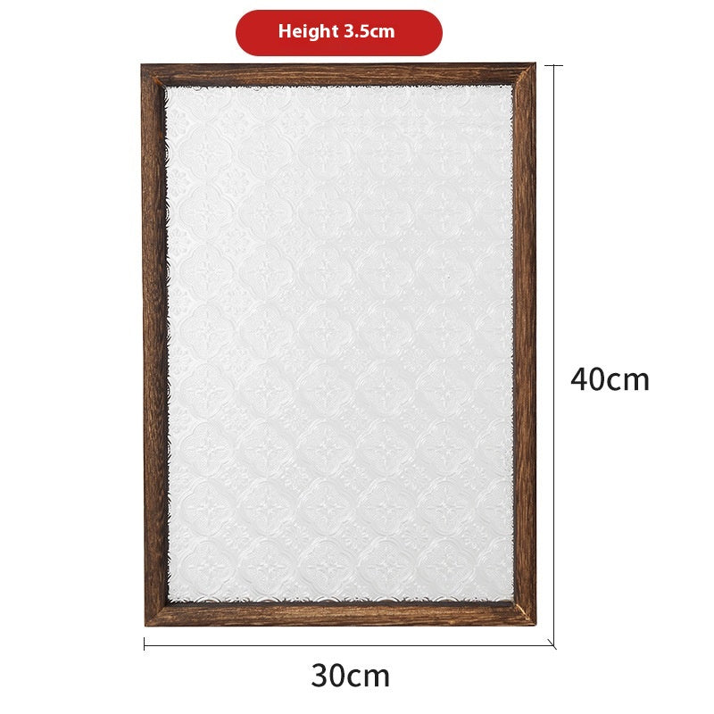 Retro Begonien-Tablett aus Holz und Glas – Bild 7 | LuxeStyle