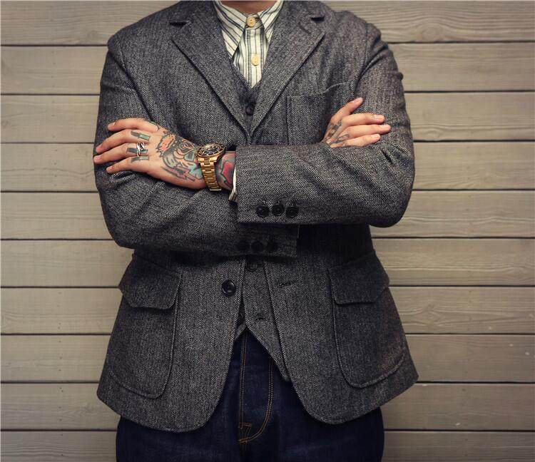 Herren Retro Slim-Fit Wollblazer – Bild 9 | LuxeStyle