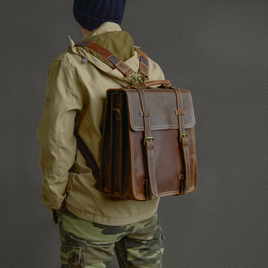 Vintage Lederrucksack Crazy Horse – Bild 6 | LuxeStyle