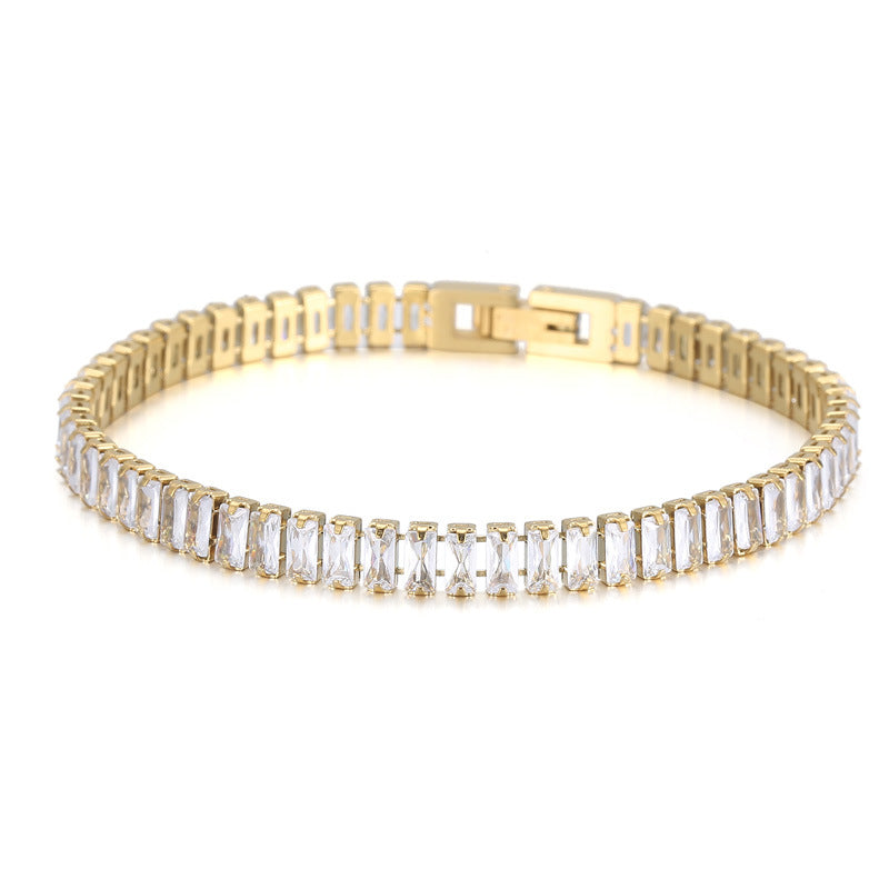 Armband mit Zirkonia-Steinen, 18K vergoldet – Bild 3 | LuxeStyle