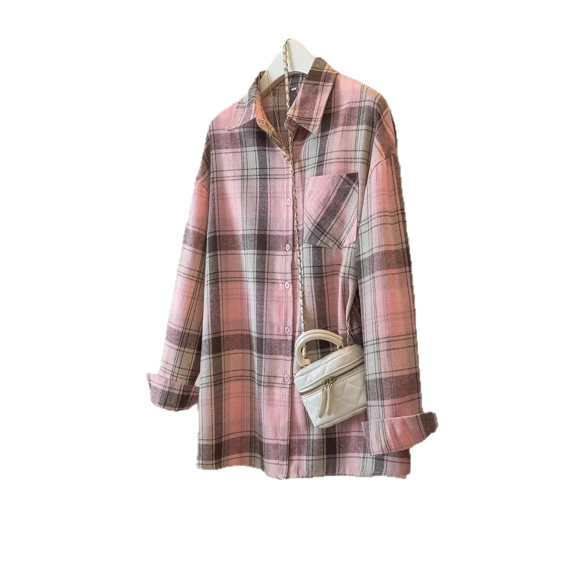 Kariertes Oversize-Hemd im Retro-Look