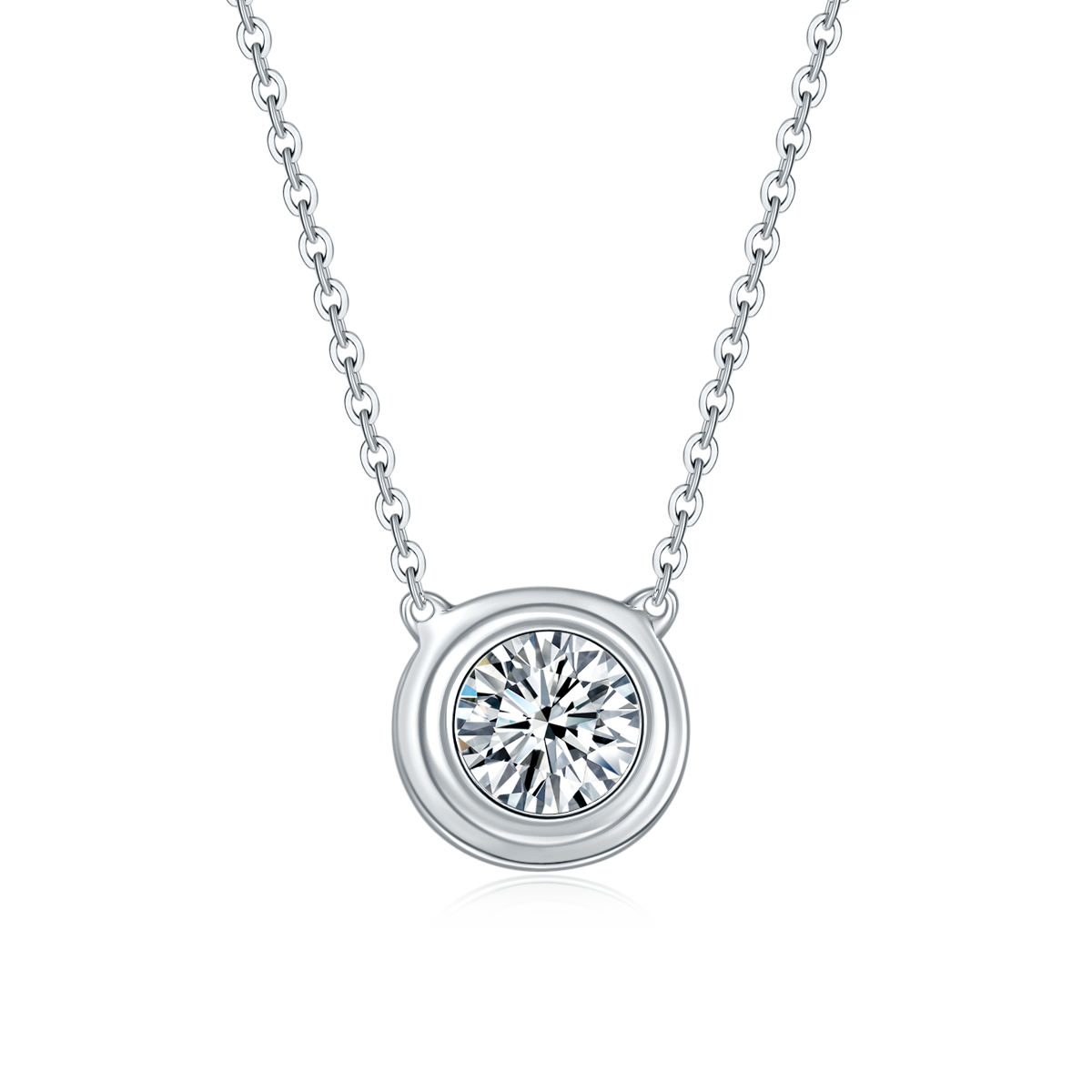 Moissanite Halskette aus 925er Sterlingsilber