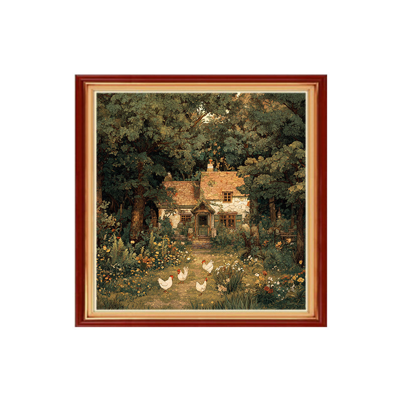 DIY Kreuzstich Landschaft Cartoon 40x40 cm