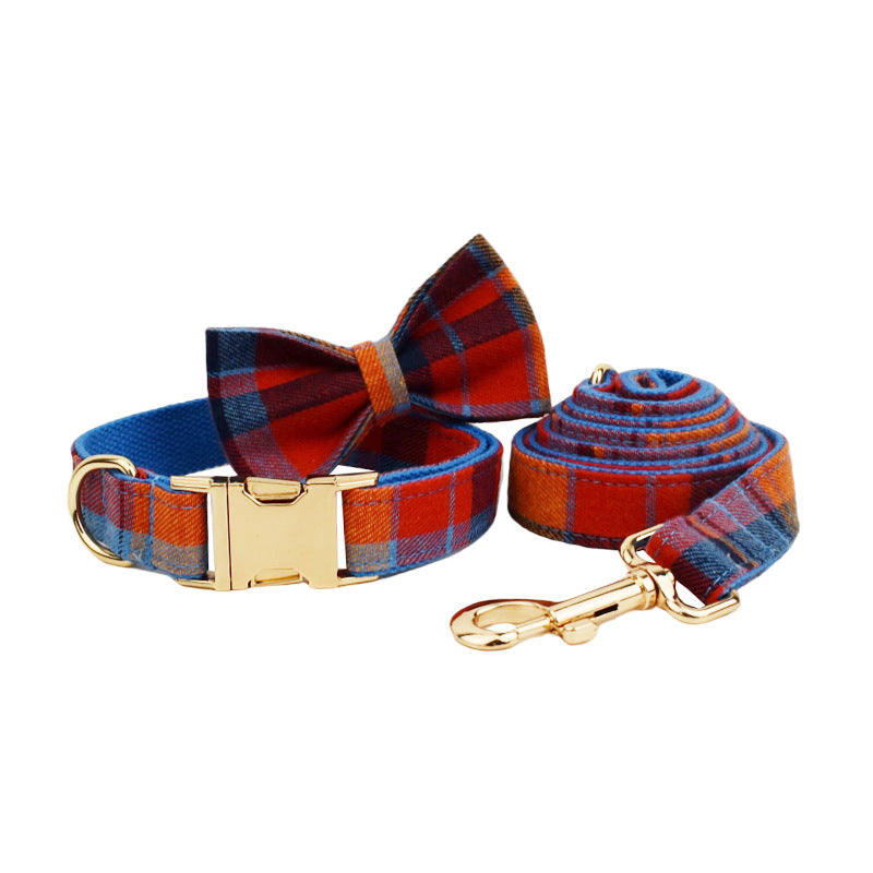 Hundehalsband & Leine Set mit Samt-Plaid – Bild 4 | LuxeStyle