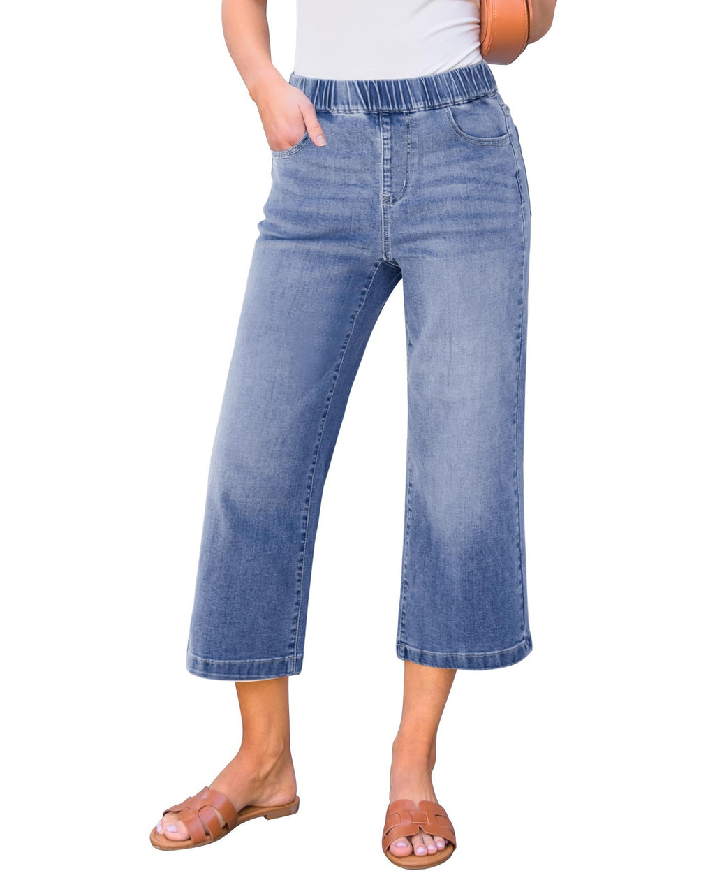 High-Waist Straight-Leg Jeans für Damen