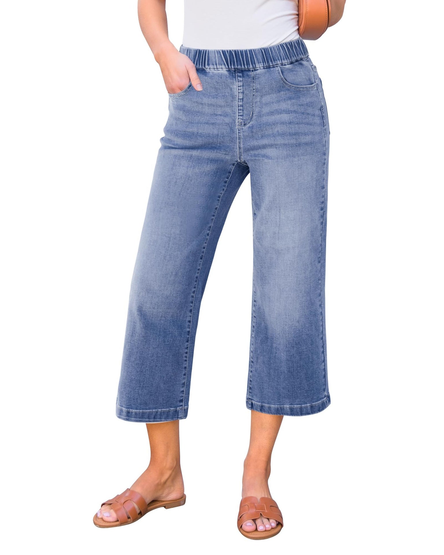 High-Waist Straight-Leg Jeans für Damen