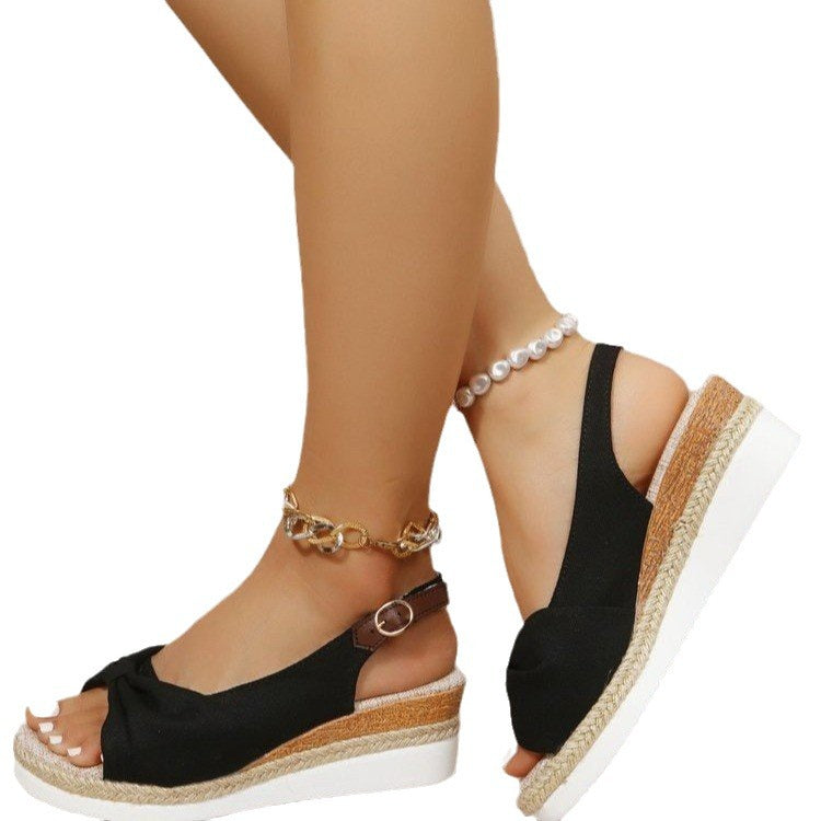 Jute-Riemen-Sandalen