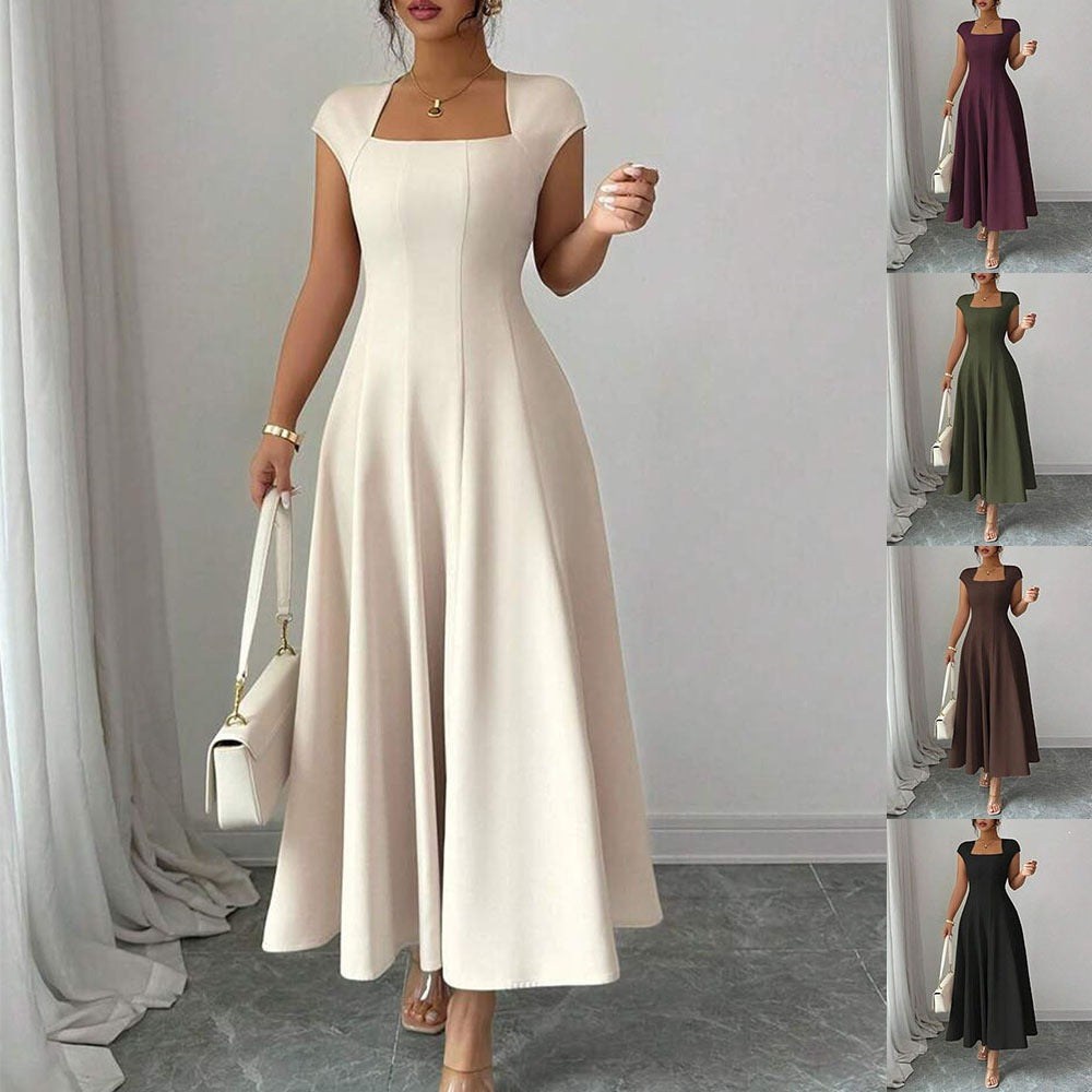 Elegantes Maxikleid mit eckigem Ausschnitt