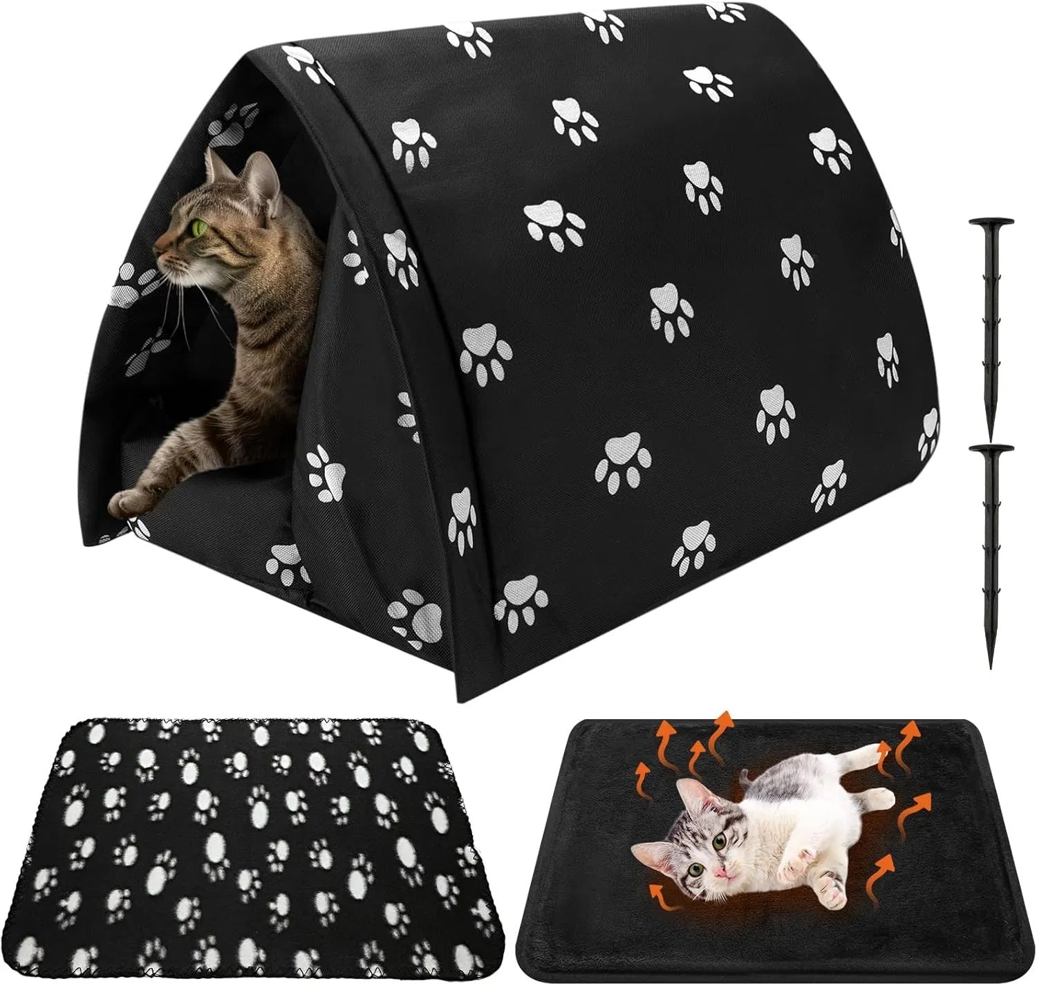 Winter Outdoor Katzenhaus mit Wärmekissen