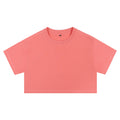 Kurzes Baumwoll-Crop-Top mit Rundhals