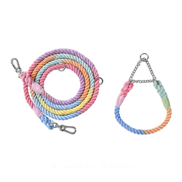 Geflochtene Regenbogen-Doppelleine – Bild 3 | LuxeStyle
