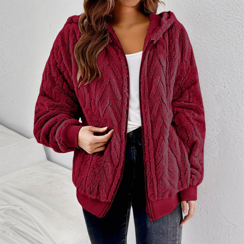 Jacke mit Kapuze und Reissverschluss – Bild 6 | LuxeStyle
