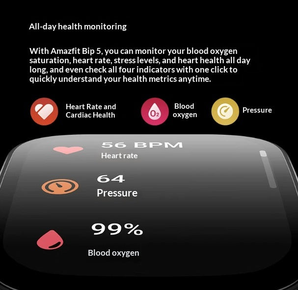 Dawn White Smartwatch mit Puls- und Blutsauerstoffmessung