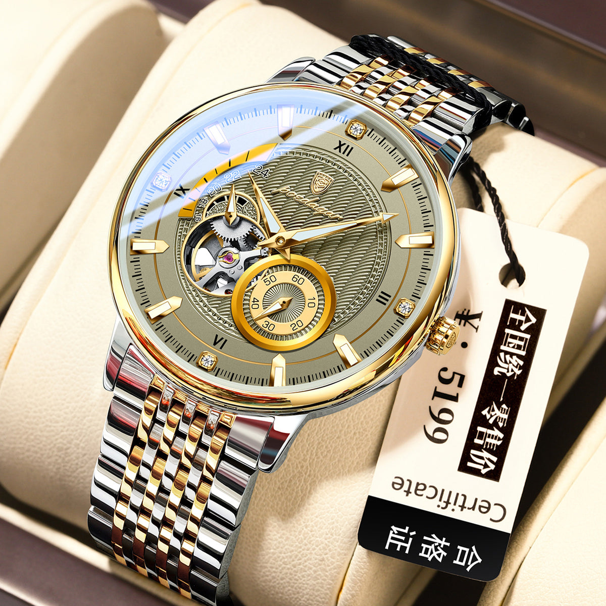 Automatische, wasserdichte Herren-Armbanduhr – Bild 5 | LuxeStyle