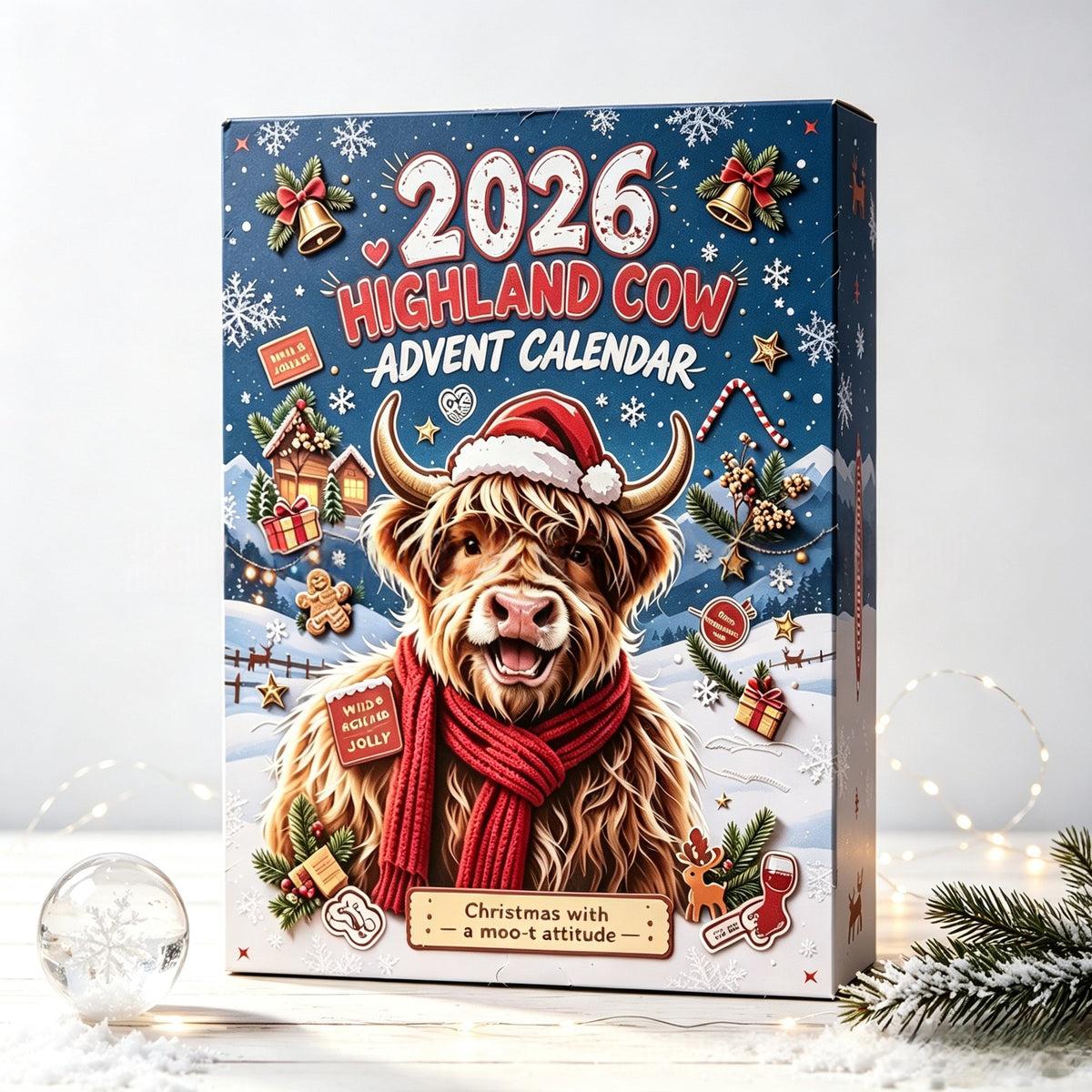 Weihnachtskalender mit Highland Cow PVC – Bild 5 | LuxeStyle