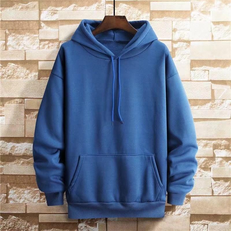 Unifarbenes Kapuzen-Sweatshirt