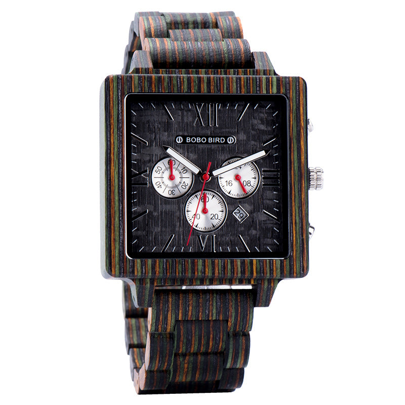 Klassische Holz-Armbanduhr