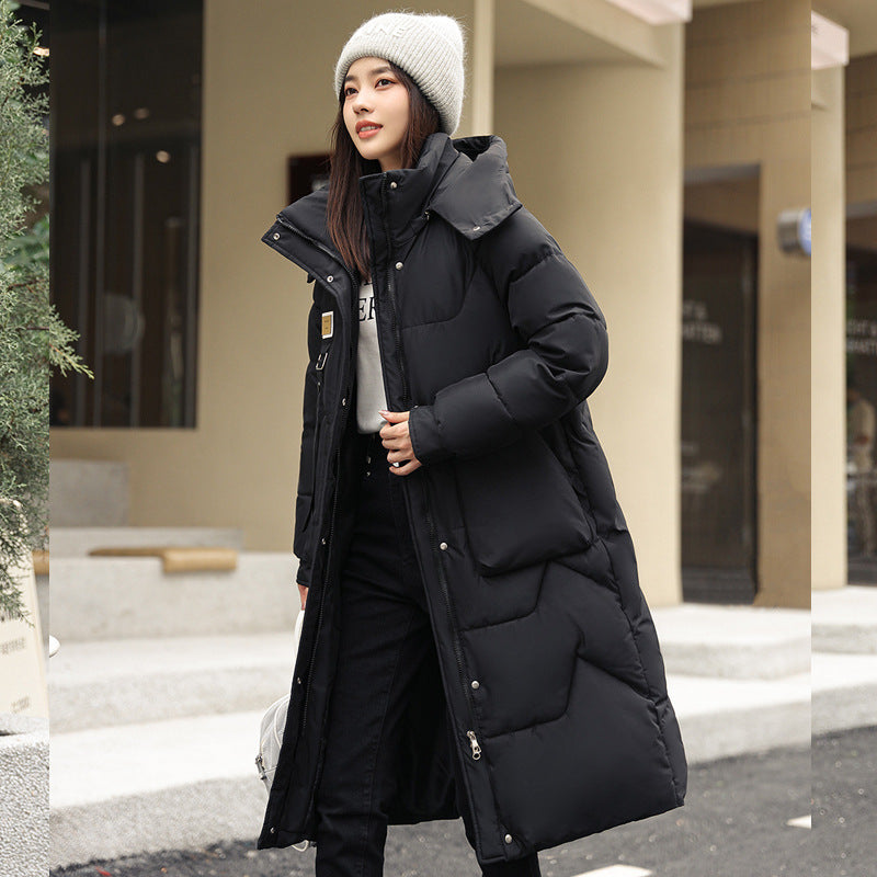 Gepolsterte Daunenjacke mit Kapuze – Bild 5 | LuxeStyle
